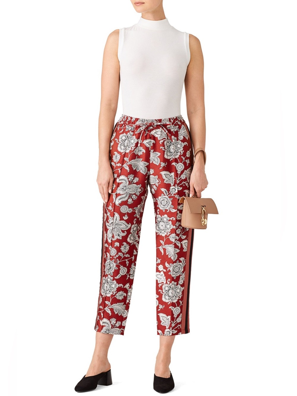 Scotch & Soda Burgundy Paisley Tapered Print Pants - Size M